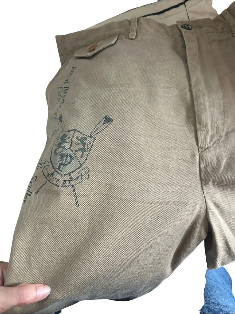 Polo Ralph Lauren Stretch Relaxed Fit Chino Pants Graphic Graffiti Print *34x32